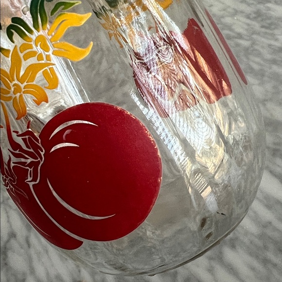 Vintage Glass Pitcher & Tumbler Set with Tomato Design - Picture 9 of 9